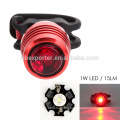 Red Light 3 Modes 100%-50%-Flash 1W LED Best Rear LED Bike Light